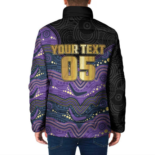 Custom Storm Padded Jacket Warrior Mascot With Aboriginal Indigenous