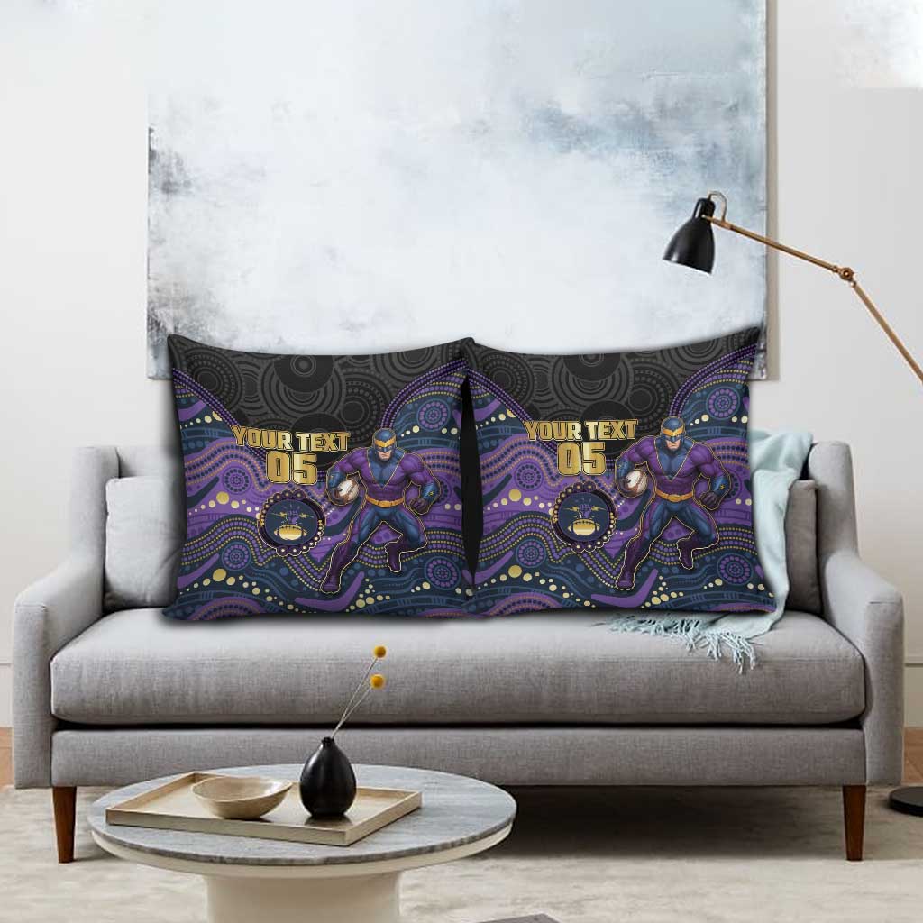 Custom Storm Pillow Cover Warrior Mascot With Aboriginal Indigenous