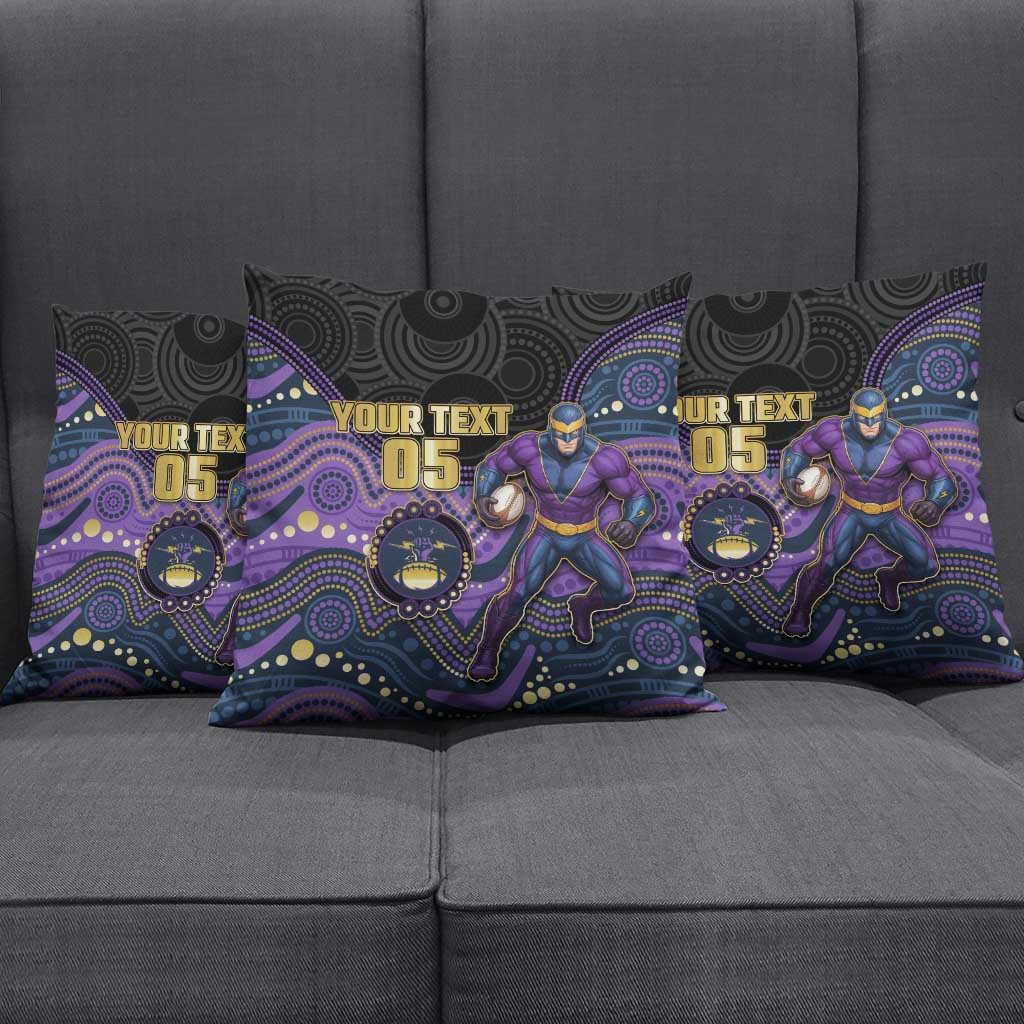 Custom Storm Pillow Cover Warrior Mascot With Aboriginal Indigenous