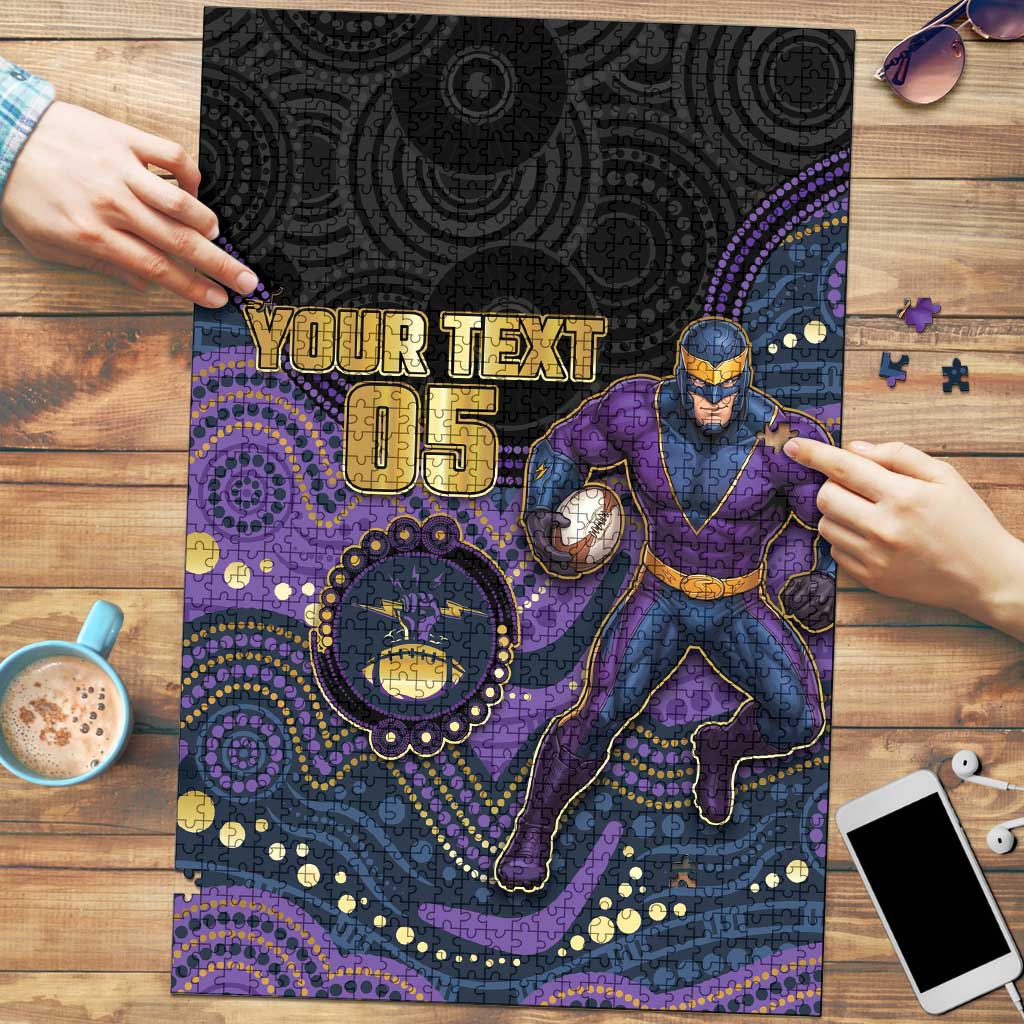 Custom Storm Puzzle Warrior Mascot With Aboriginal Indigenous