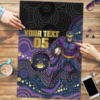 Custom Storm Puzzle Warrior Mascot With Aboriginal Indigenous