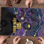 Custom Storm Puzzle Warrior Mascot With Aboriginal Indigenous