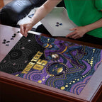 Custom Storm Puzzle Warrior Mascot With Aboriginal Indigenous