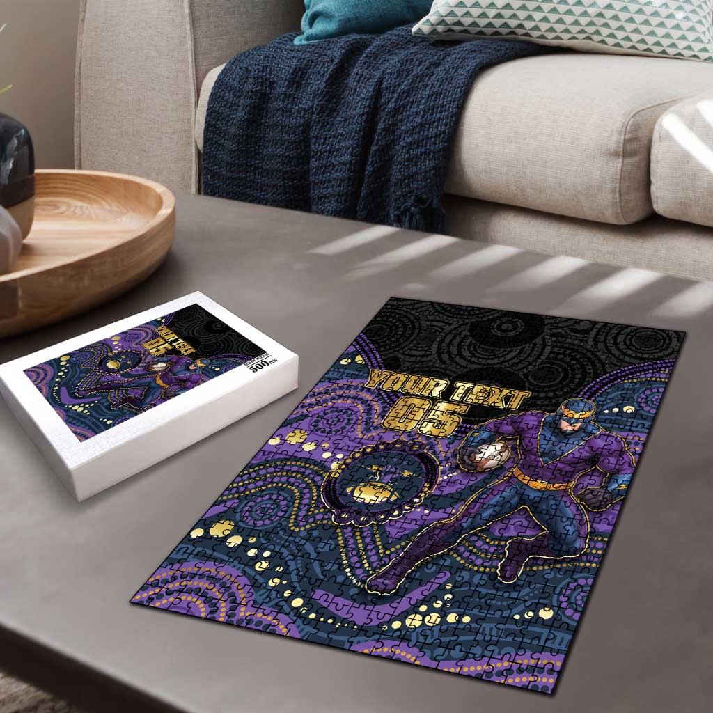 Custom Storm Puzzle Warrior Mascot With Aboriginal Indigenous