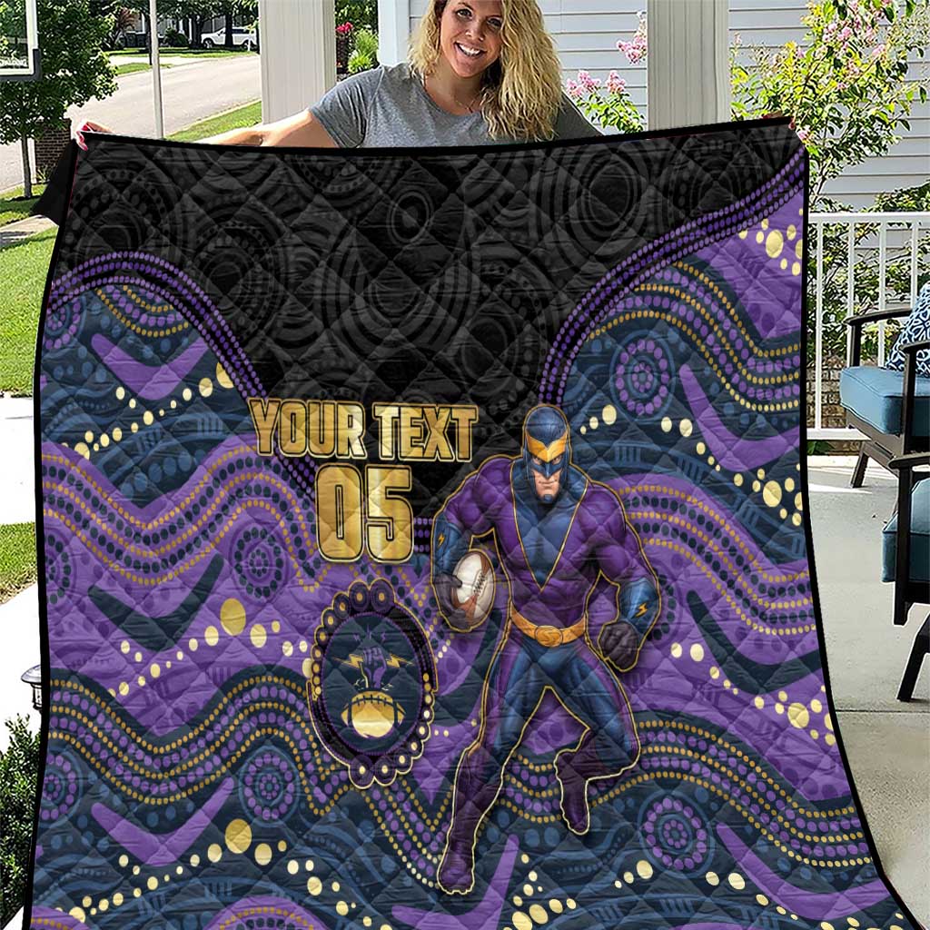 Custom Storm Quilt Warrior Mascot With Aboriginal Indigenous