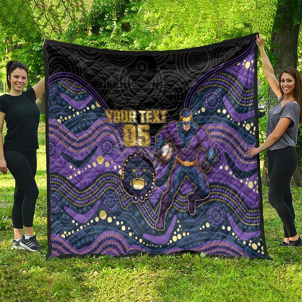 Custom Storm Quilt Warrior Mascot With Aboriginal Indigenous