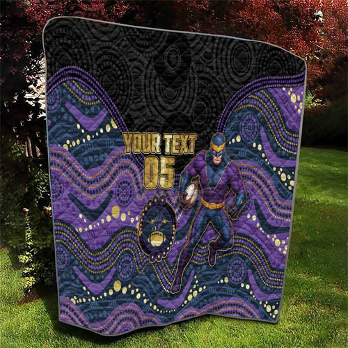 Custom Storm Quilt Warrior Mascot With Aboriginal Indigenous