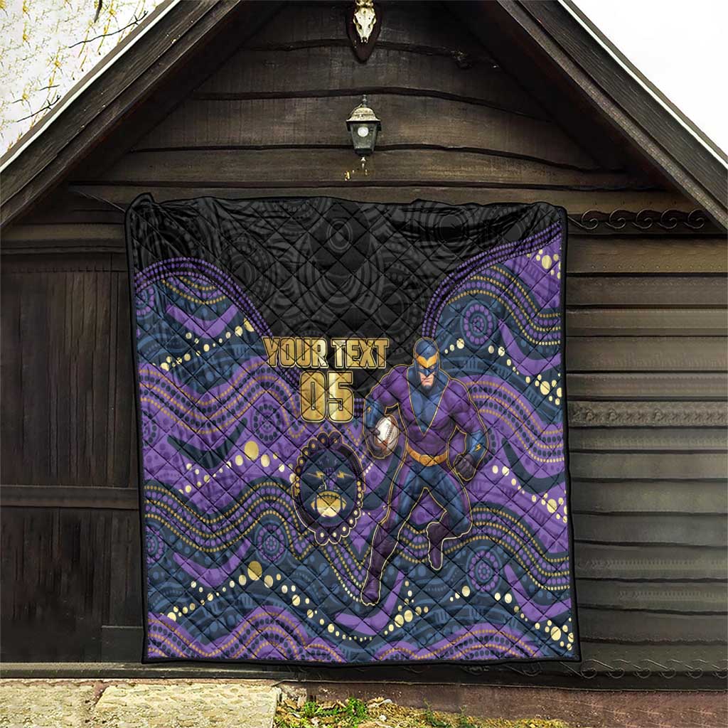 Custom Storm Quilt Warrior Mascot With Aboriginal Indigenous