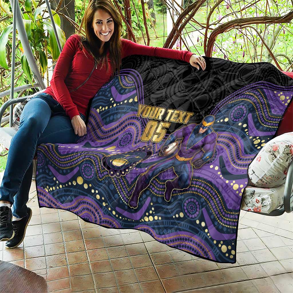Custom Storm Quilt Warrior Mascot With Aboriginal Indigenous