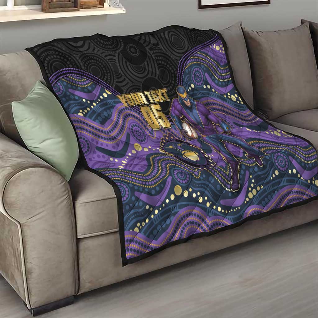 Custom Storm Quilt Warrior Mascot With Aboriginal Indigenous