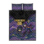 Custom Storm Quilt Bed Set Warrior Mascot With Aboriginal Indigenous