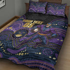 Custom Storm Quilt Bed Set Warrior Mascot With Aboriginal Indigenous
