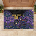 Custom Storm Rubber Doormat Warrior Mascot With Aboriginal Indigenous