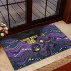 Custom Storm Rubber Doormat Warrior Mascot With Aboriginal Indigenous