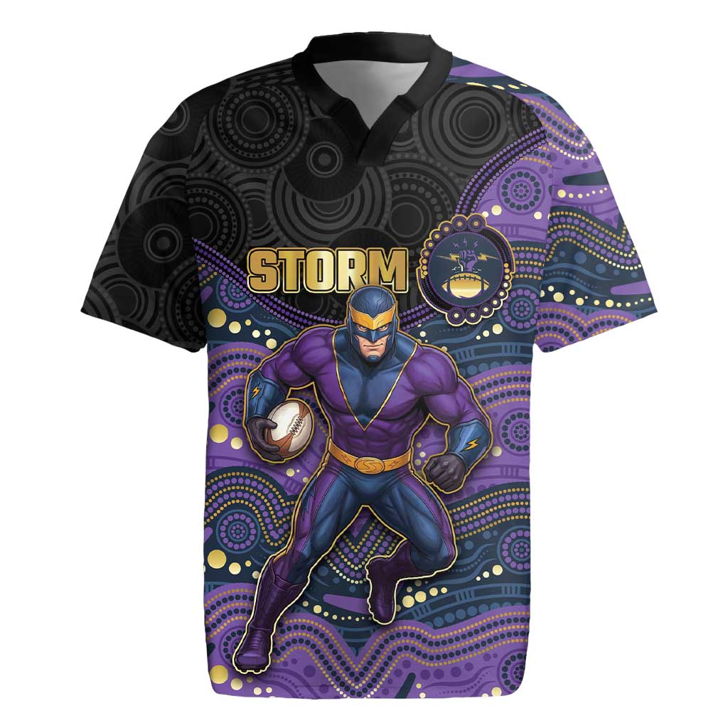 Custom Storm Rugby Jersey Warrior Mascot With Aboriginal Indigenous