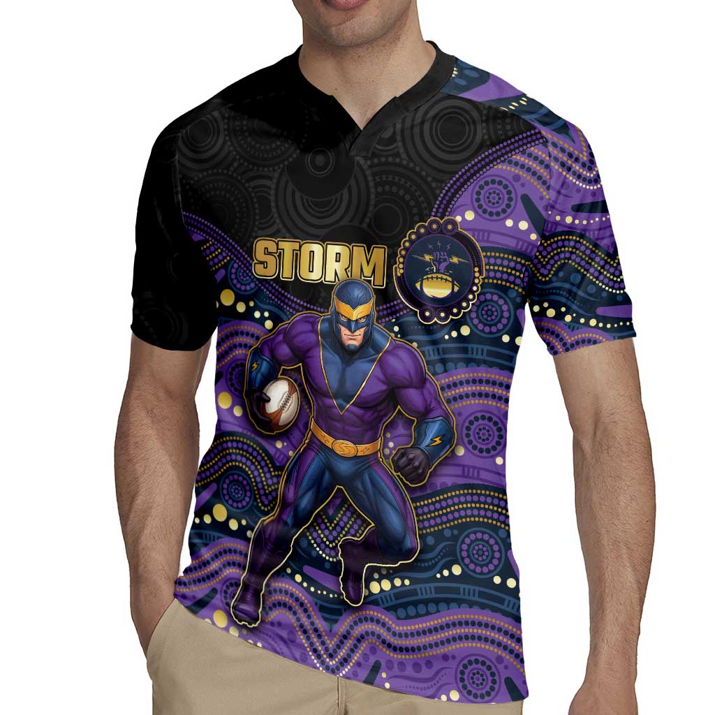Custom Storm Rugby Jersey Warrior Mascot With Aboriginal Indigenous