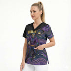 Custom Storm Scrub Top Warrior Mascot With Aboriginal Indigenous