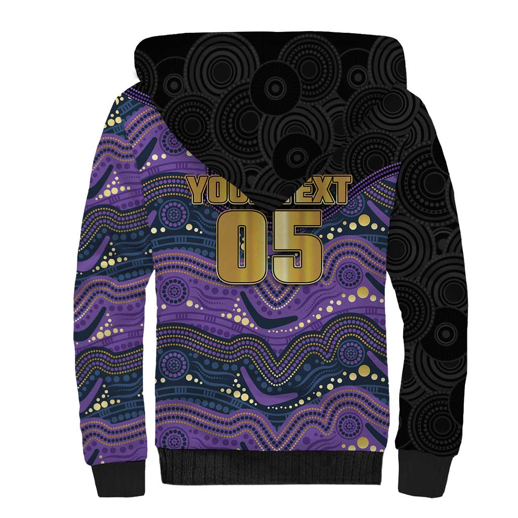 Custom Storm Sherpa Hoodie Warrior Mascot With Aboriginal Indigenous