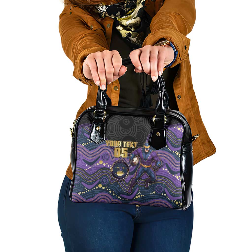 Custom Storm Shoulder Handbag Warrior Mascot With Aboriginal Indigenous