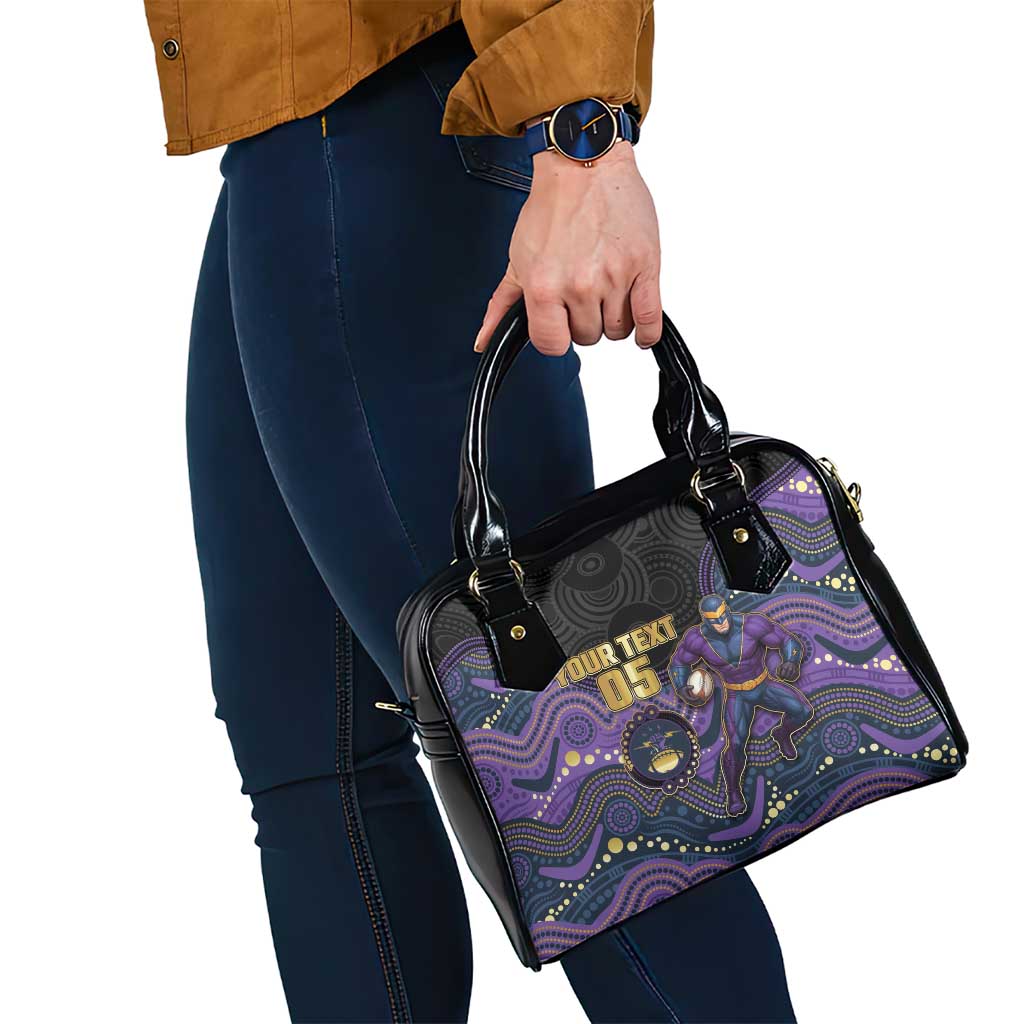 Custom Storm Shoulder Handbag Warrior Mascot With Aboriginal Indigenous