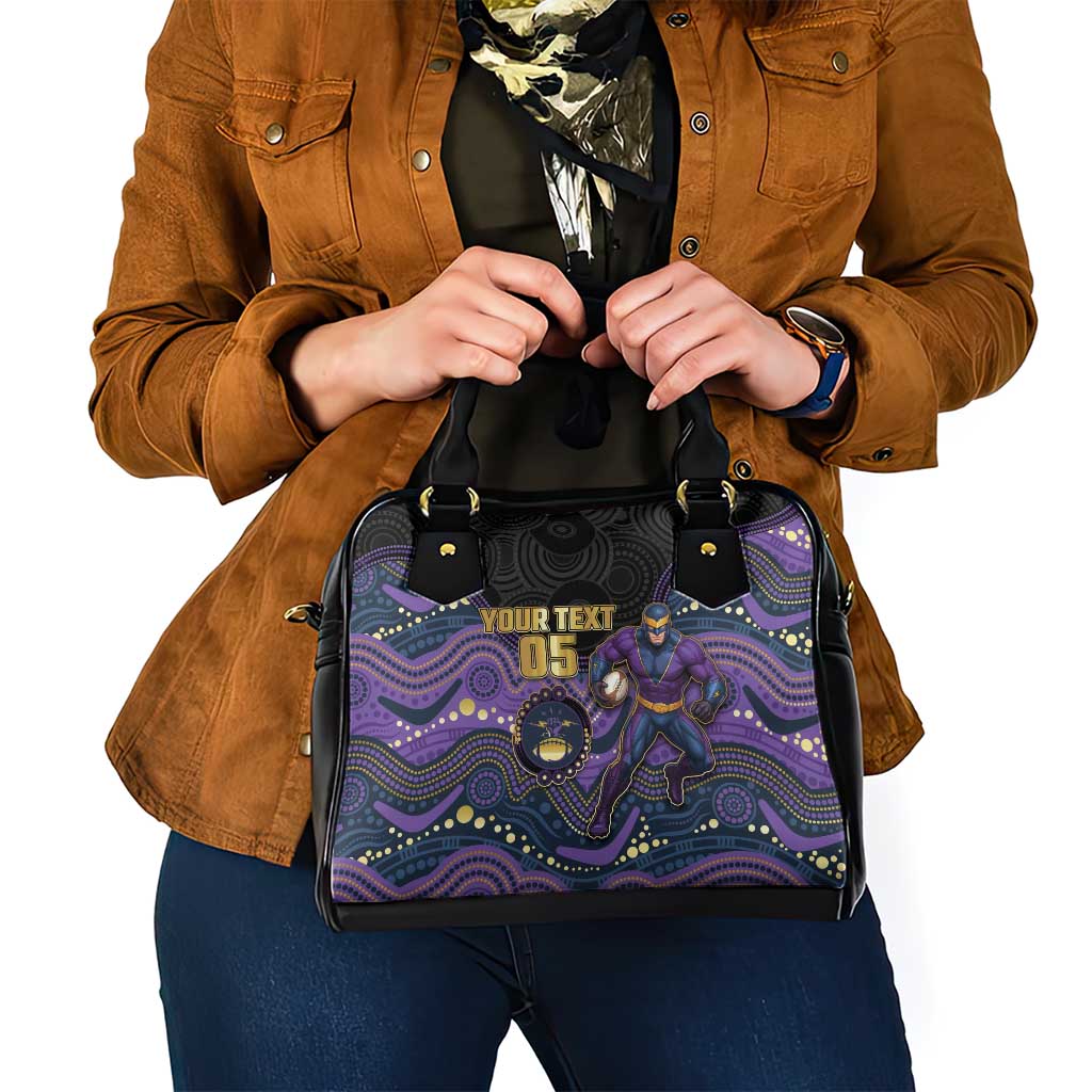 Custom Storm Shoulder Handbag Warrior Mascot With Aboriginal Indigenous