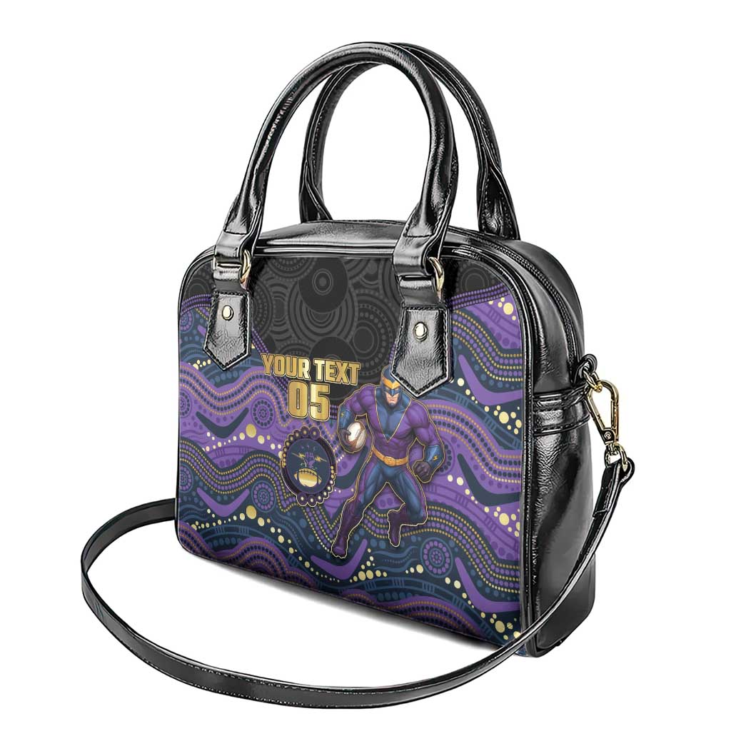 Custom Storm Shoulder Handbag Warrior Mascot With Aboriginal Indigenous
