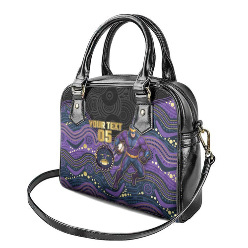 Custom Storm Shoulder Handbag Warrior Mascot With Aboriginal Indigenous