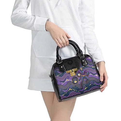 Custom Storm Shoulder Handbag Warrior Mascot With Aboriginal Indigenous