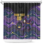Custom Storm Shower Curtain Warrior Mascot With Aboriginal Indigenous