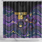 Custom Storm Shower Curtain Warrior Mascot With Aboriginal Indigenous