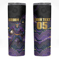 Custom Storm Skinny Tumbler Warrior Mascot With Aboriginal Indigenous