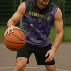 Custom Storm Sleeveless Hoodie Warrior Mascot With Aboriginal Indigenous