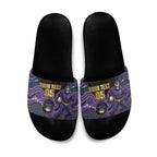 Custom Storm Slide Sandals Warrior Mascot With Aboriginal Indigenous