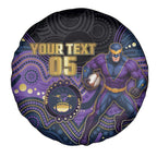 Custom Storm Spare Tire Cover Warrior Mascot With Aboriginal Indigenous