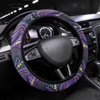 Storm Steering Wheel Cover Warrior Mascot With Aboriginal Indigenous