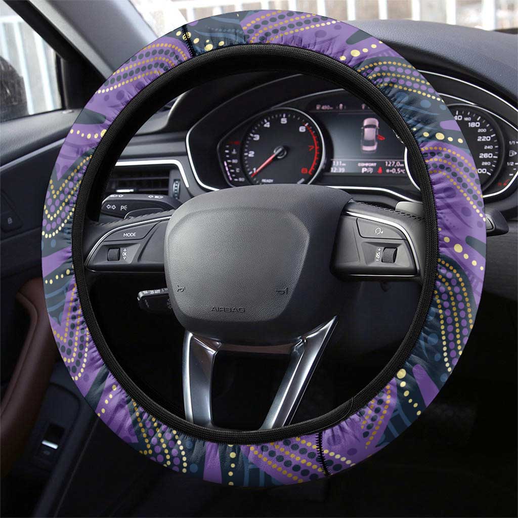 Storm Steering Wheel Cover Warrior Mascot With Aboriginal Indigenous