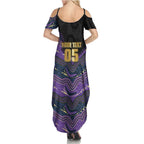 Custom Storm Summer Maxi Dress Warrior Mascot With Aboriginal Indigenous
