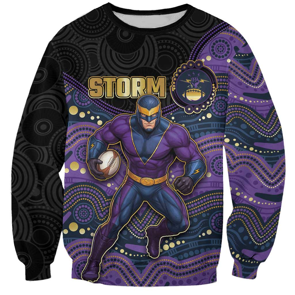 Custom Storm Sweatshirt Warrior Mascot With Aboriginal Indigenous