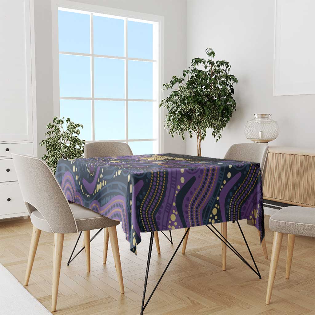 Custom Storm Tablecloth Warrior Mascot With Aboriginal Indigenous
