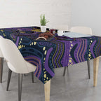 Custom Storm Tablecloth Warrior Mascot With Aboriginal Indigenous