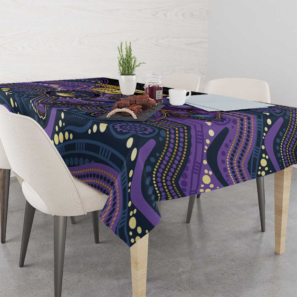 Custom Storm Tablecloth Warrior Mascot With Aboriginal Indigenous