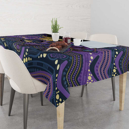 Custom Storm Tablecloth Warrior Mascot With Aboriginal Indigenous