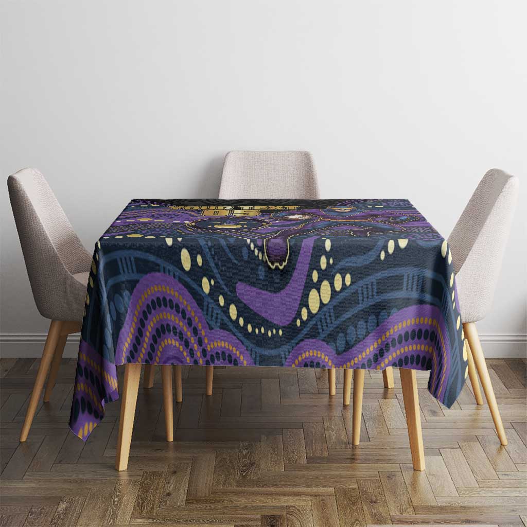 Custom Storm Tablecloth Warrior Mascot With Aboriginal Indigenous