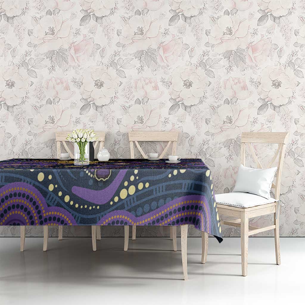 Custom Storm Tablecloth Warrior Mascot With Aboriginal Indigenous