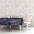 Custom Storm Tablecloth Warrior Mascot With Aboriginal Indigenous