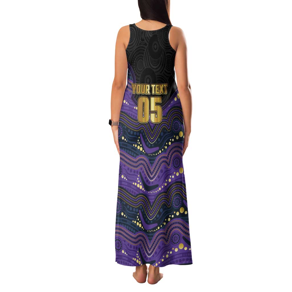 Custom Storm Tank Maxi Dress Warrior Mascot With Aboriginal Indigenous