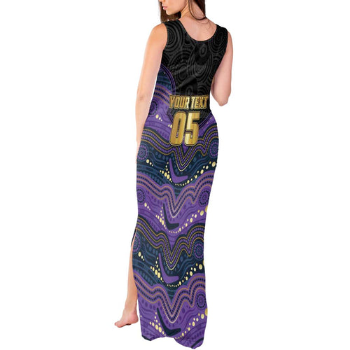 Custom Storm Tank Maxi Dress Warrior Mascot With Aboriginal Indigenous