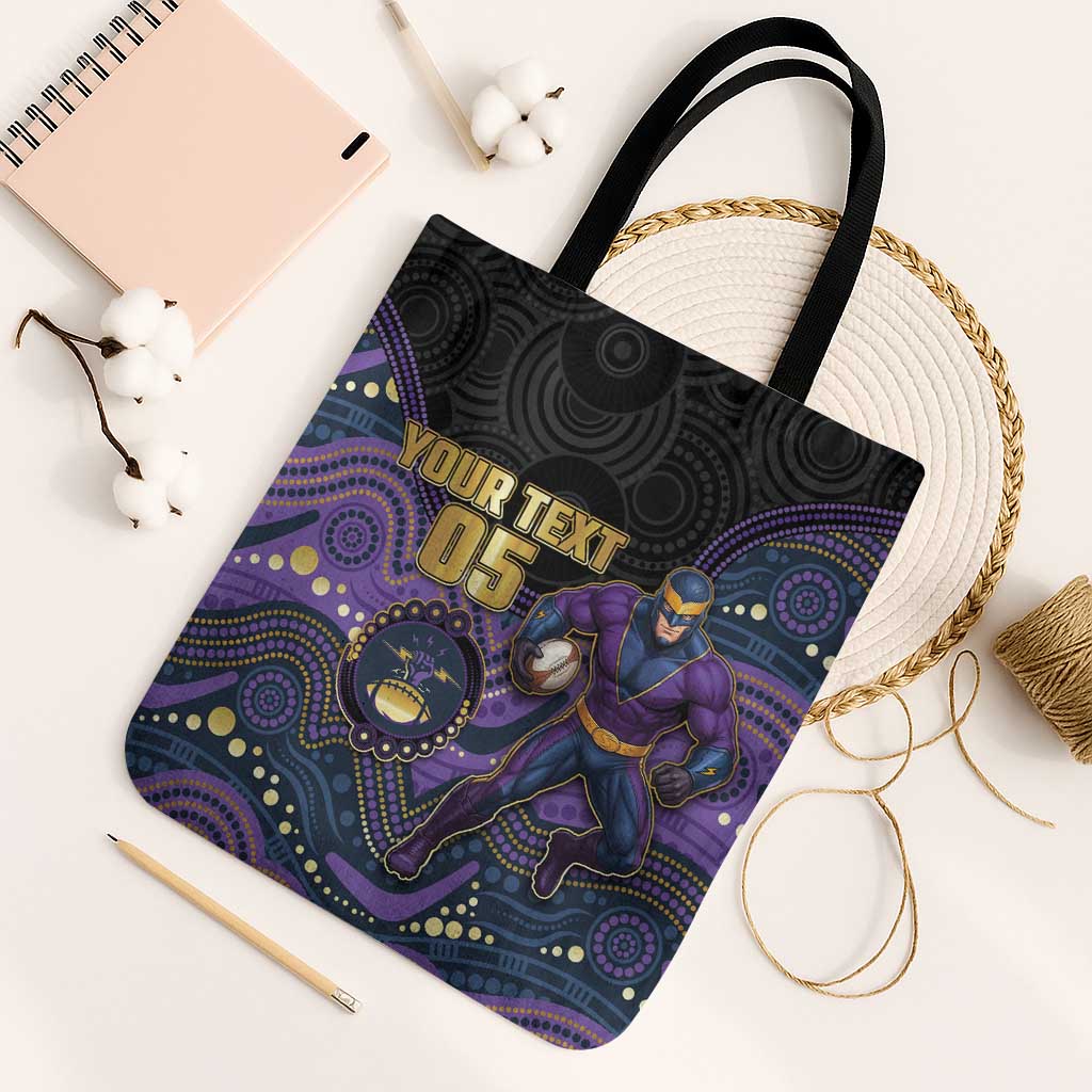 Custom Storm Tote Bag Warrior Mascot With Aboriginal Indigenous