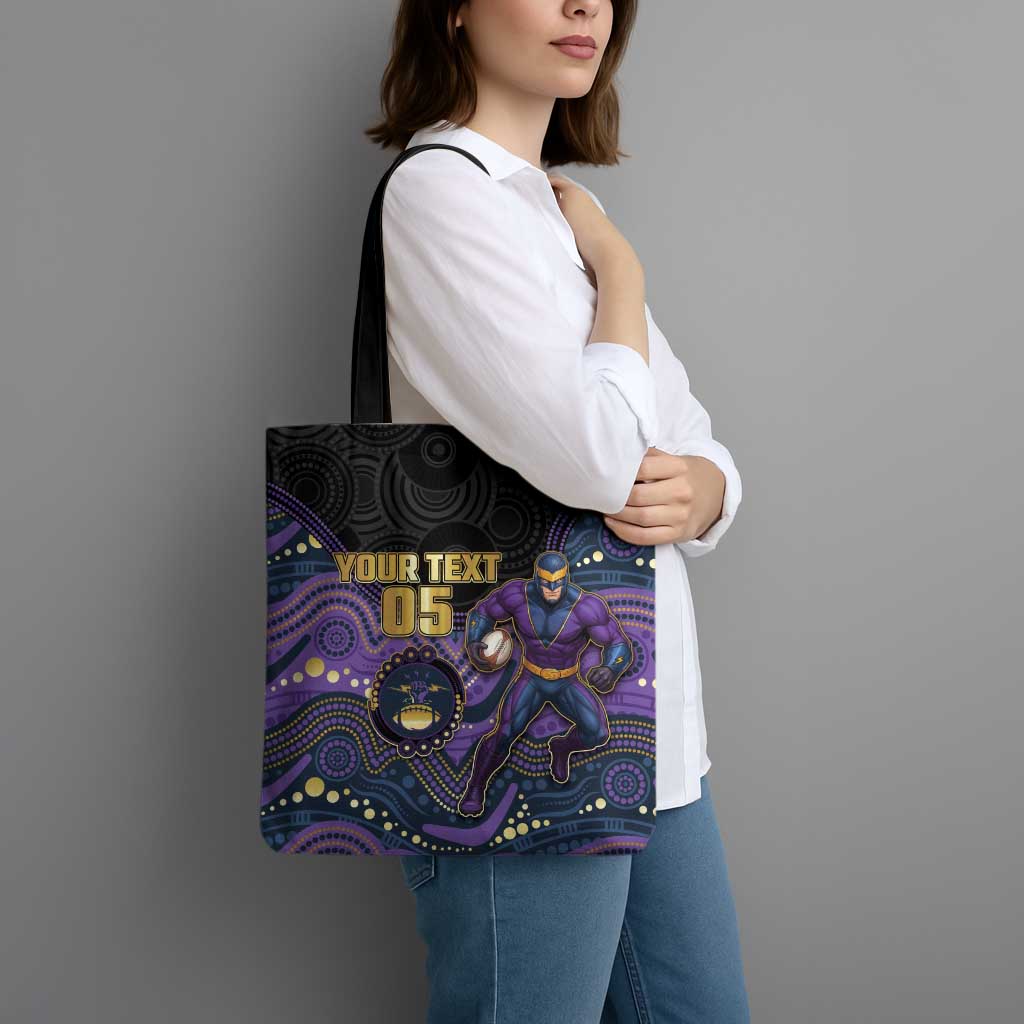 Custom Storm Tote Bag Warrior Mascot With Aboriginal Indigenous