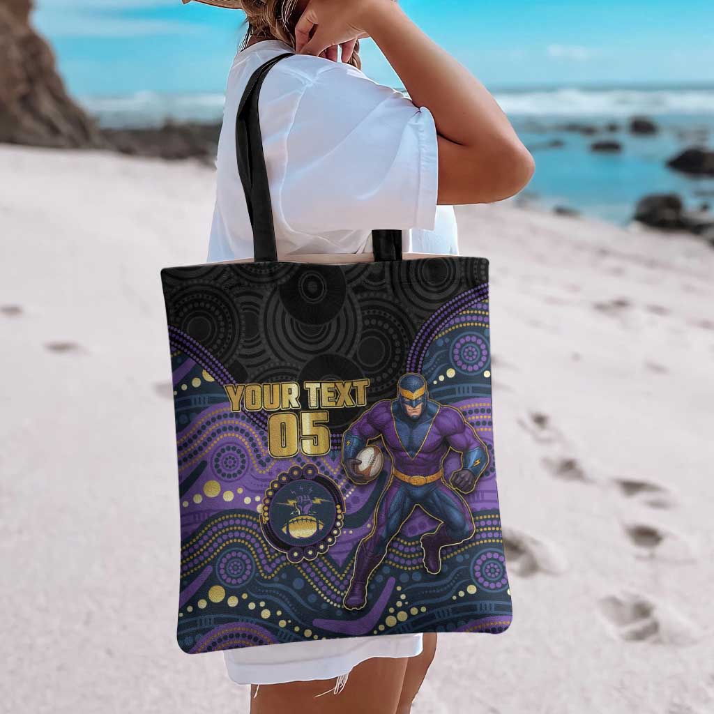 Custom Storm Tote Bag Warrior Mascot With Aboriginal Indigenous